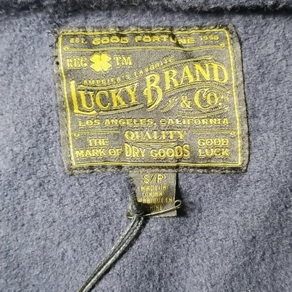 Lucky Brand Men's Shirt Size S Blue Fleece Lined Button Down - Picture 4 of 7